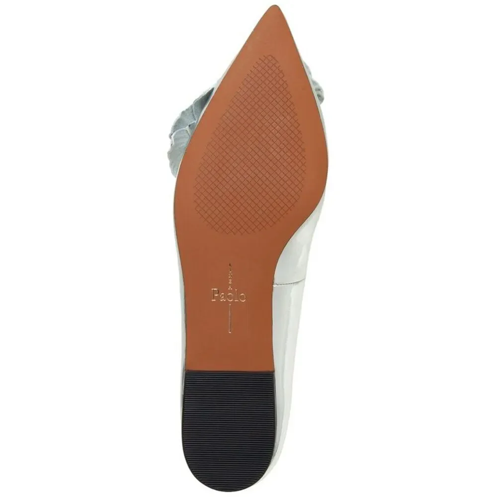 Linea Paolo Nerine Leather Flat, Silver